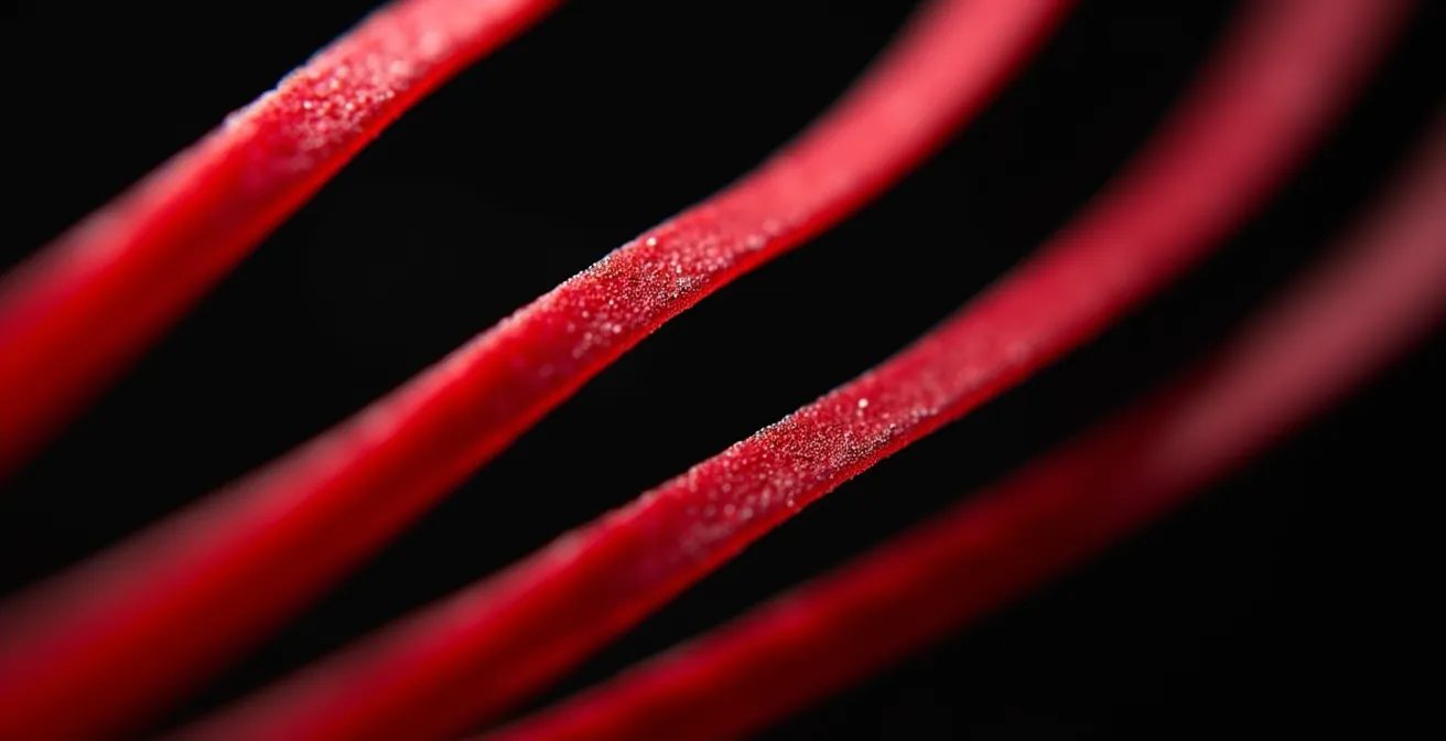 Démonstration macro du mouvement d'une fibre musculaire pendant les phases concentrique et excentrique